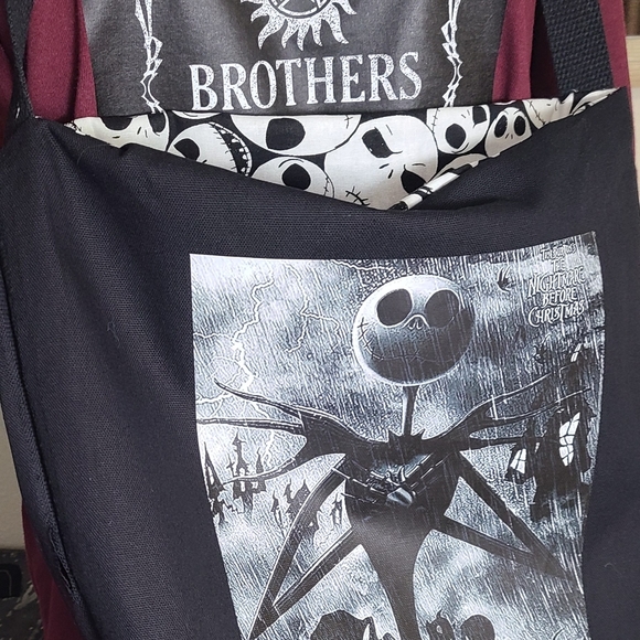 Nightmare before christmas tote bag 14x12 handmade - Picture 2 of 5